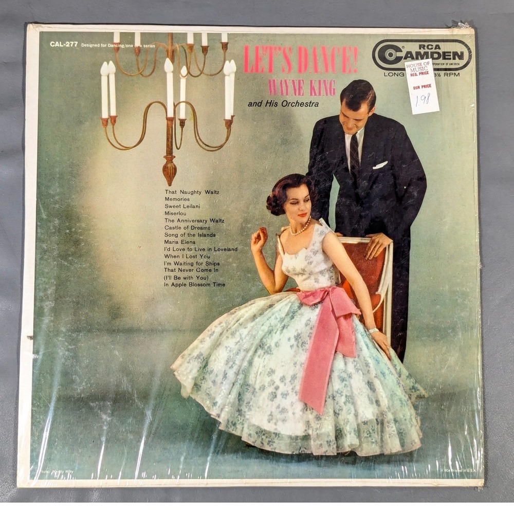 Wayne King and His Orchestra Let's Dance! Vinyl LP RCA Camden CAL-277 Mono 1956